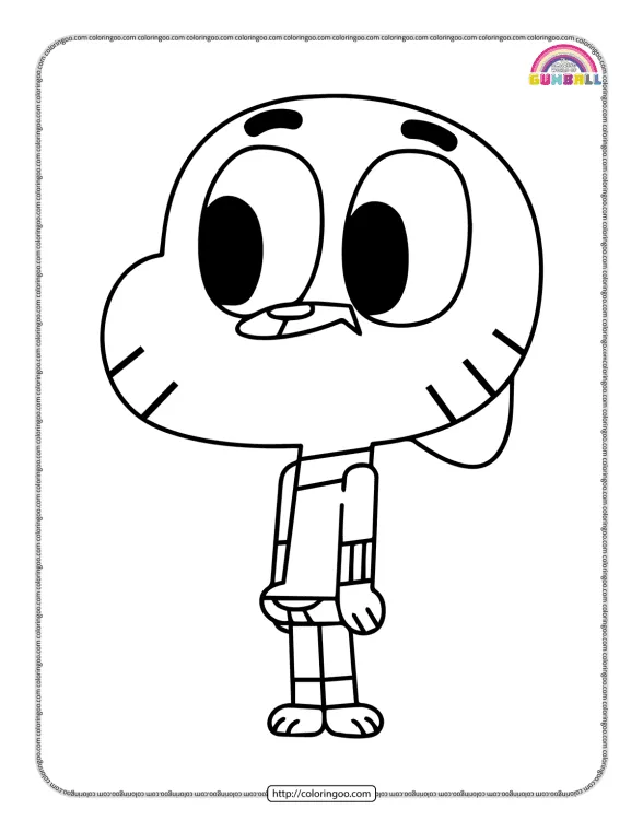 Gumball Watterson Coloring Pages 1 gumball watterson coloring pages