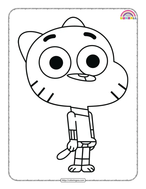 Gumball Watterson Pdf Coloring Pages 1 gumball watterson pdf coloring pages