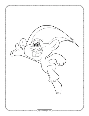 Guy Diamond Troll Coloring Pages
