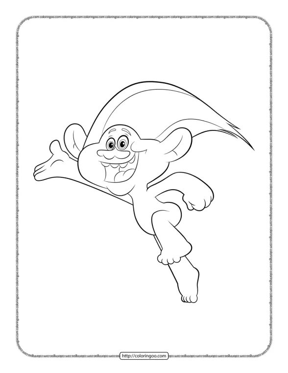 guy diamond troll coloring pages