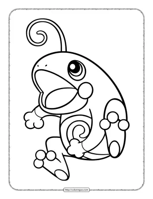 Pokemon Politoed Pdf Coloring Page