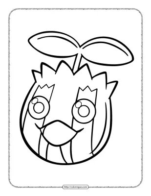 Pokemon Sunkern Pdf Coloring Page