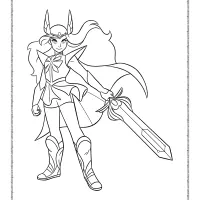 she ra adora coloring pages