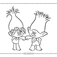 Trolls Poppy and Branch Pdf Coloring Sheet 21 trolls poppy and branch pdf coloring sheet