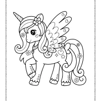 beautiful unicorn coloring page