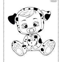 cry babies dotty coloring pages