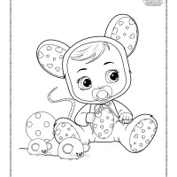 cry babies lala coloring pages