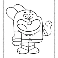 gumballs dad richard watterson coloring page