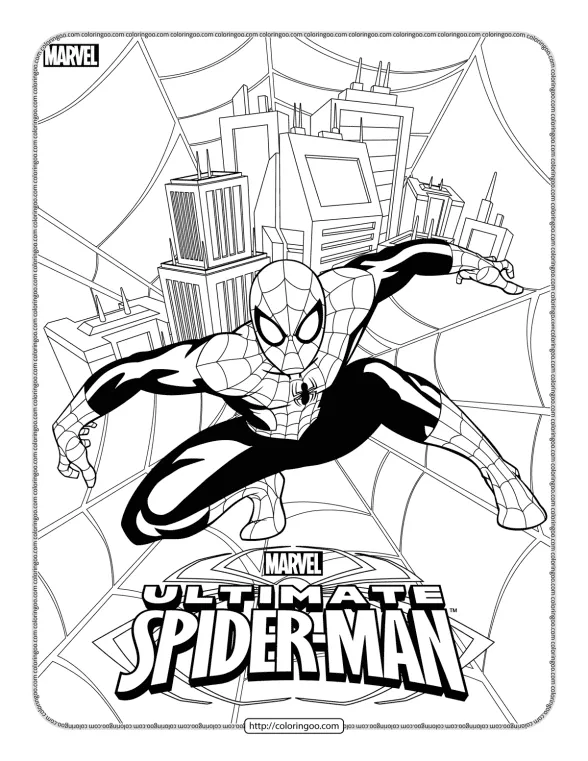 Marvel Ultimate Spider-Man Coloring Pages 1 marvel ultimate spider man coloring pages