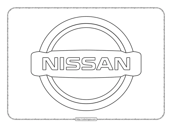 printable pdf nissan logo vector outline