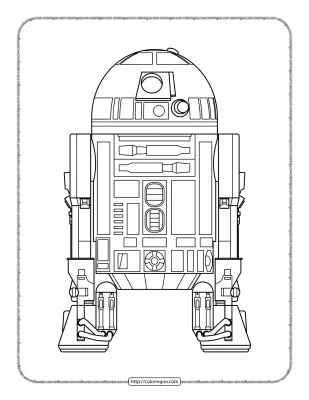 StarWars R2-D2 Pdf Coloring Pages