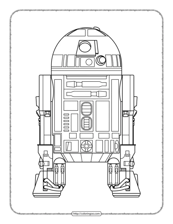 StarWars R2-D2 Pdf Coloring Pages 1 starwars r2 d2 pdf coloring pages