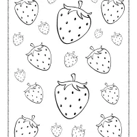 strawberries coloring page