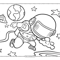 astronaut coloring sheet