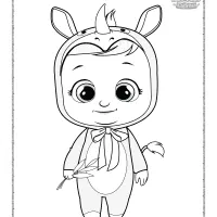 cry babies sasha coloring pages