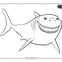finding nemo shark bruce coloring pages
