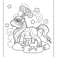 magic pony coloring page