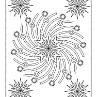 mandala stars coloring page