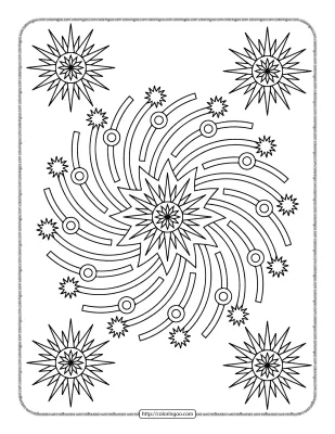 Mandala Stars Coloring Page