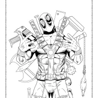 marvel deadpool coloring pages