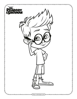 Mr Peabody and Sherman Coloring Page