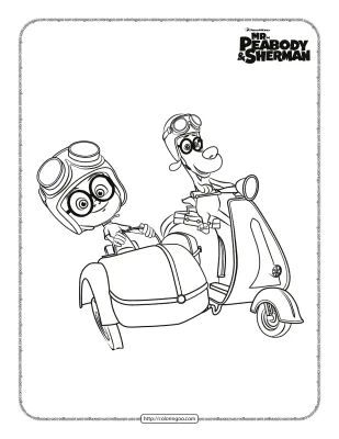 Mr Peabody and Sherman Pdf Coloring Activities
