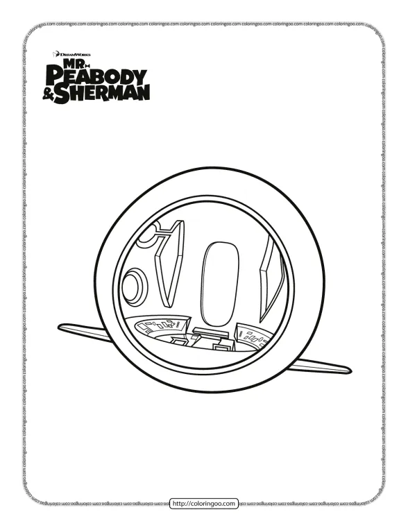 Mr Peabody and Sherman Wabac Coloring Page 1 mr peabody and sherman wabac coloring page