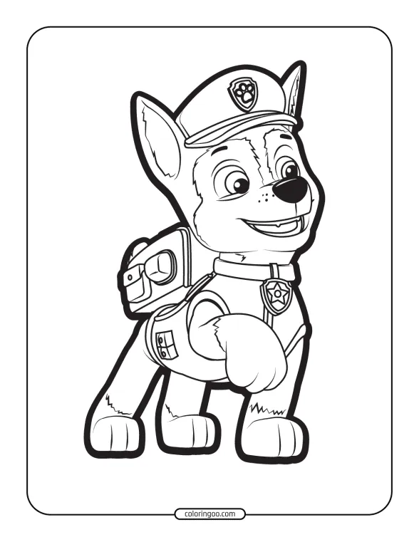 Paw Patrol Chase Coloring Activities for Boys 1 paw patrol chase coloring activities for boys