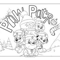 Paw Patrol Winter Coloring Sheet 8 paw patrol winter coloring sheet