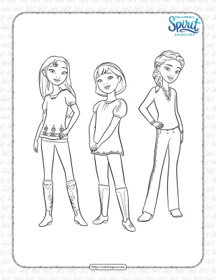Spirit Riding Free Pdf Coloring Pages