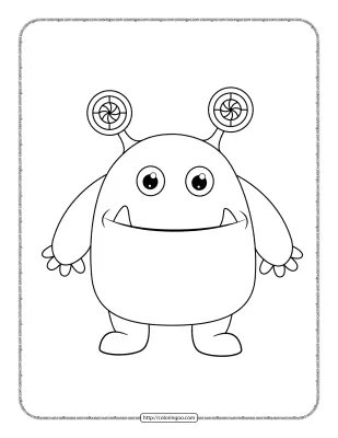 Weird-Eared Monster Coloring Page