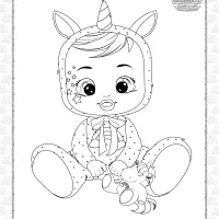 cry babies dreamy coloring pages