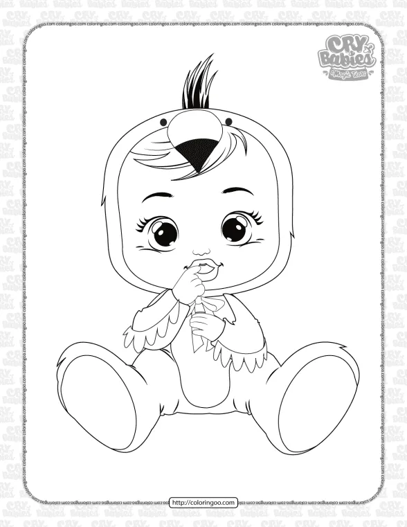 Cry Babies Fancy Coloring Pages 1 cry babies fancy coloring pages