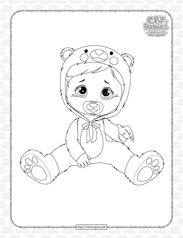 cry babies kristal coloring pages