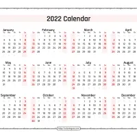 Printable 2022 Calendar PDF 80 printable 2022 calendar pdf