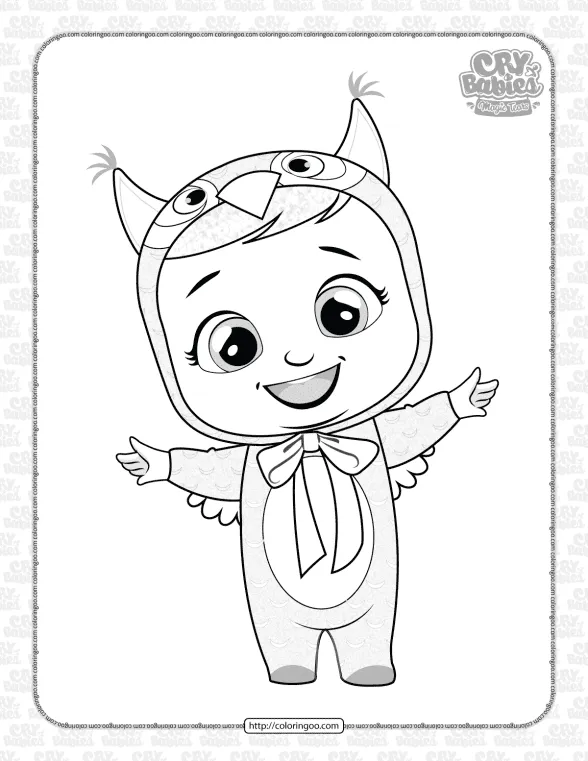 Printable Cry Babies Kori Coloring Pages 1 printable cry babies kori coloring pages