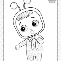 printable cry babies lady coloring sheet