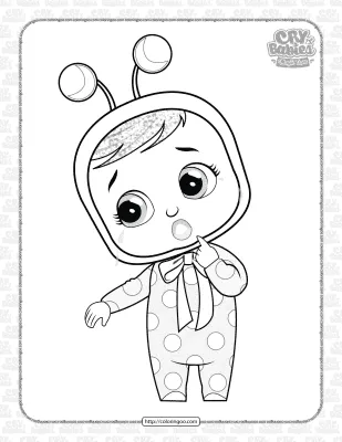 Printable Cry Babies Lady Coloring Sheet