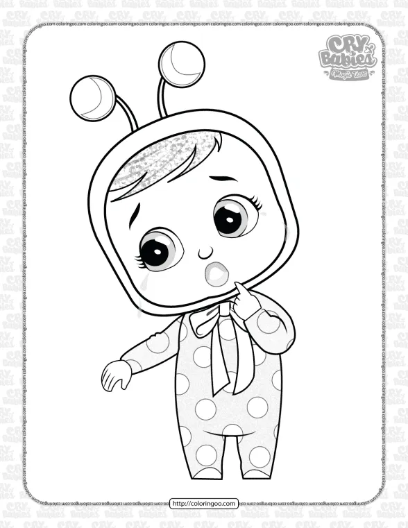 Printable Cry Babies Lady Coloring Sheet 1 printable cry babies lady coloring sheet
