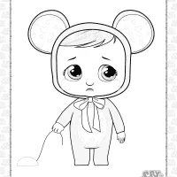 printable cry babies lala coloring sheet