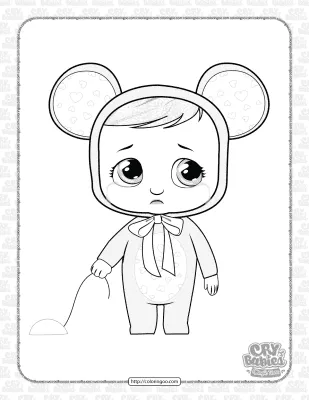Printable Cry Babies Lala Coloring Sheet