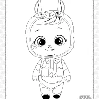 printable cry babies lena coloring pages