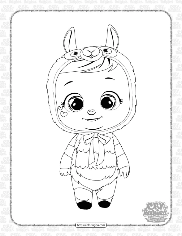 Printable Cry Babies Lena Coloring Pages 1 printable cry babies lena coloring pages