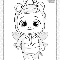 printable cry babies lila coloring sheet