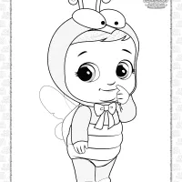 printable cry babies lucy coloring sheet
