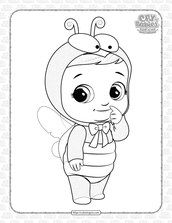 Printable Cry Babies Lucy Coloring Sheet 1 printable cry babies lucy coloring sheet