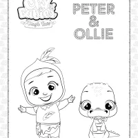 printable cry babies peter ollie coloring sheet