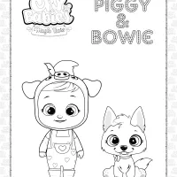 printable cry babies piggy bowie coloring sheet