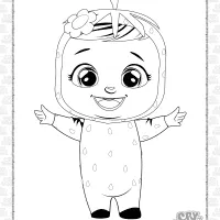 printable cry babies tutti frutti coloring pages