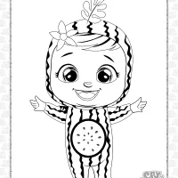 printable cry babies tutti frutti coloring sheet